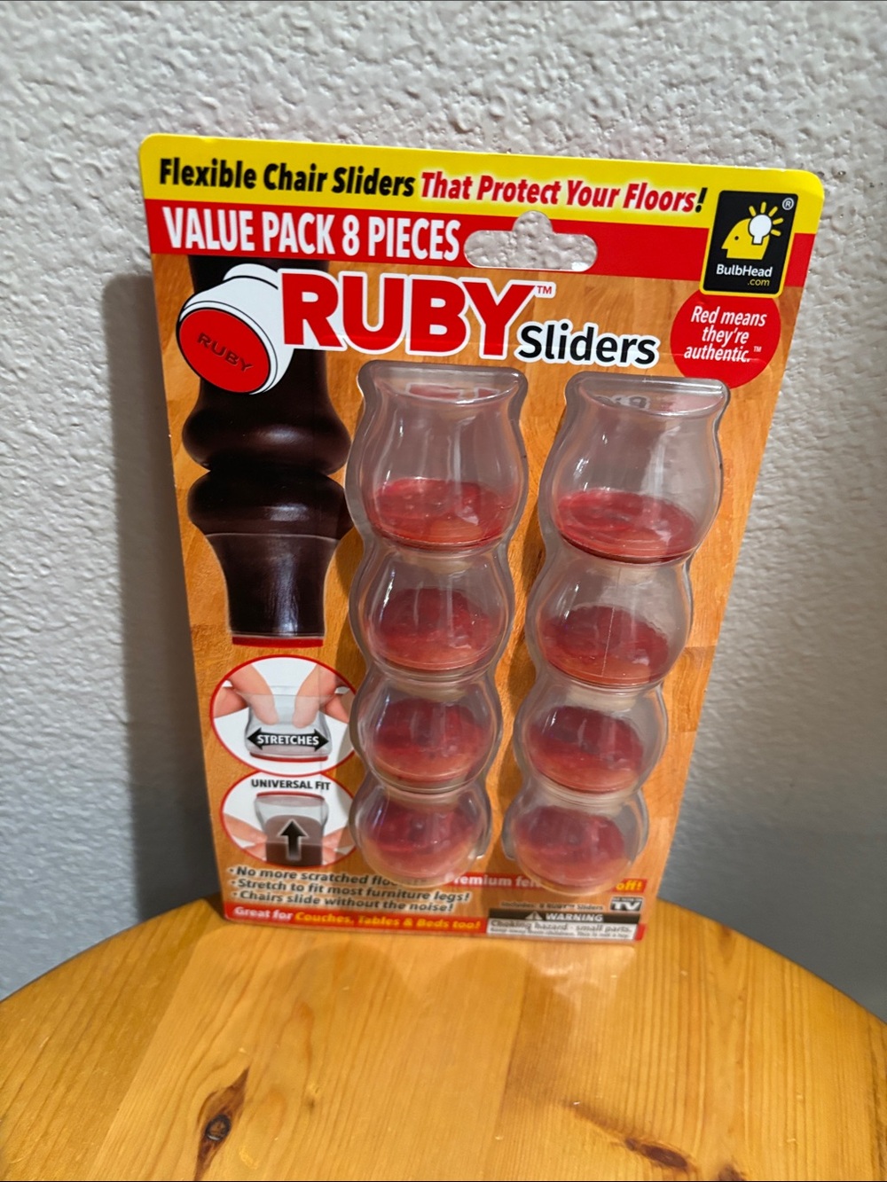 Red Chair Leg Protectors - 8 Pack NWT